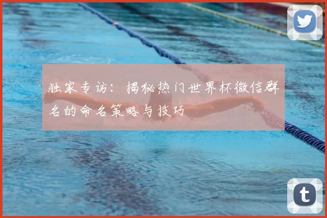独家专访:揭秘热门世界杯微信群名的命名策略与技巧