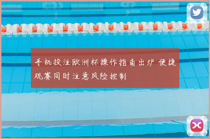 手机投注欧洲杯操作指南出炉 便捷观赛同时注意风险控制
