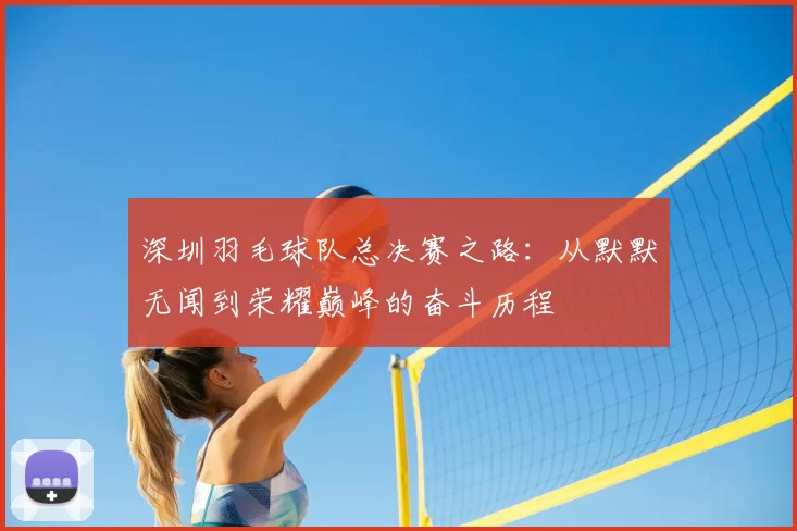 深圳羽毛球队总决赛之路:从默默无闻到荣耀巅峰的奋斗历程